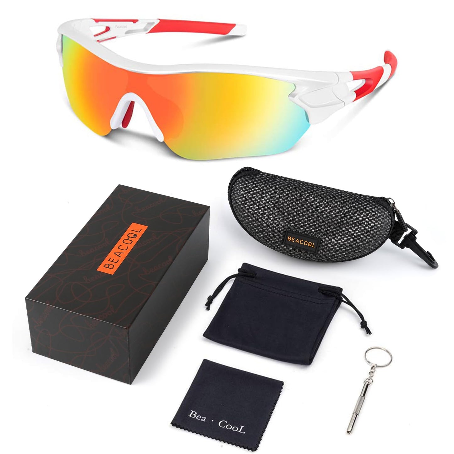 BEACOOL Polarized Sports Sunglasses for Men Women Youth Baseball Cycling Running Driving Fishing Golf Motorcycle TAC Glasses