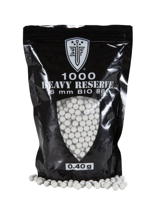 Elite Force Premium Biodegradable 6mm Airsoft BBS Ammo, .40 Gram Milsim Heavy Reserve, 1000 Count, One Size