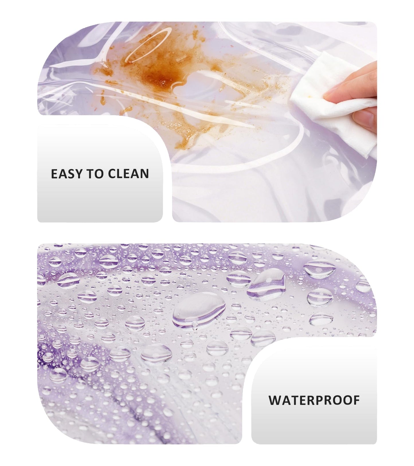 abshoo Clear Bag for Stadium Events Approved Clear Mini Backpack Transparent Bags for Women Concert Festivals Sport Event (Purple)