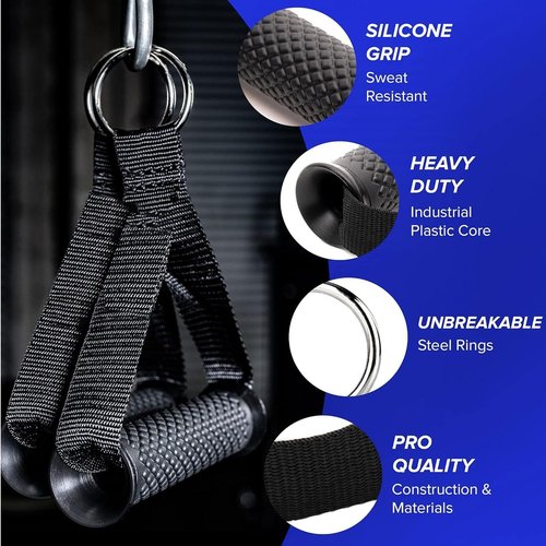 Jiatengwang Cable Machine Attachment for HOM Gym Triceps Pull Down Attachments Cable Machine Accesories Set