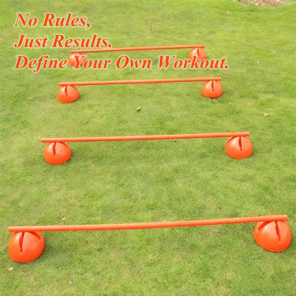 Kvittra 6PCS 6FT Adjustable Soccer Agility Training Poles, Soccer Agility Training Equipment with 20 ft Speed Ladder, 12 Disc Cones and Weighted Jump Ropes, Speed & Agility Turf Training Poles Drills