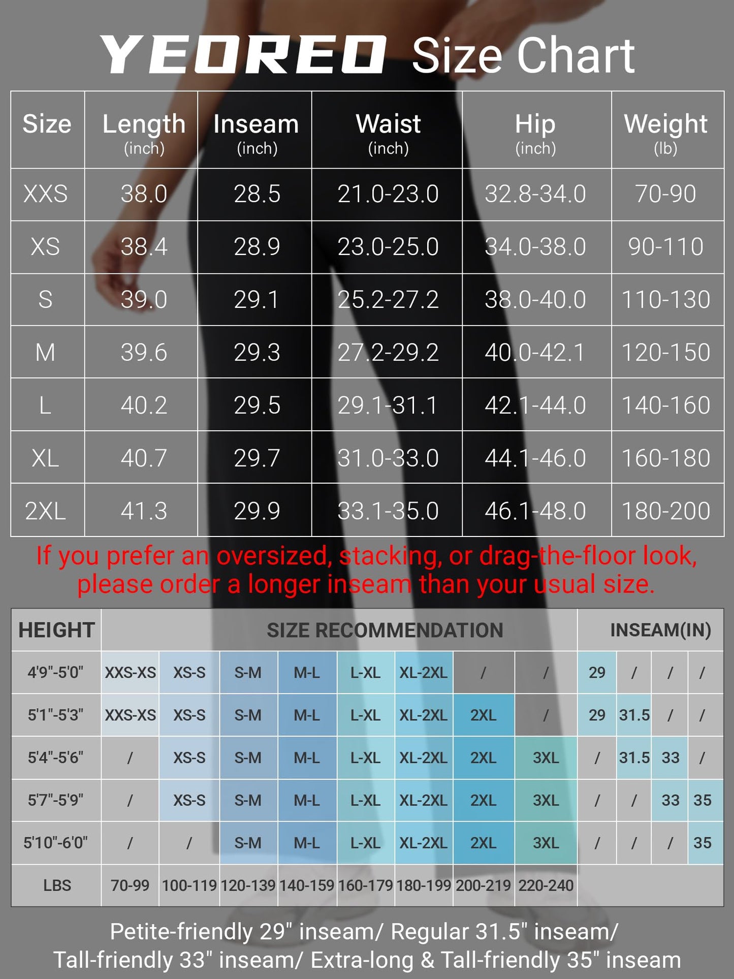 YEOREO Workout Leggings Womens No Front Seam Straight Leggings 29" High Waist Buttery Eddiy Gym Yoga Pants Airy Blue M