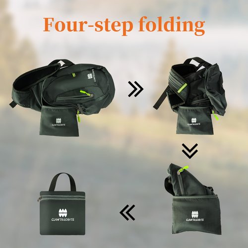 CLANTRILOBITE Small Sling Backpack, Lightweight Crossbody Backpack,Foldable Cross Body Bag for Men Women,Shoulder Bag for Sport Outdoors Hiking Traveling