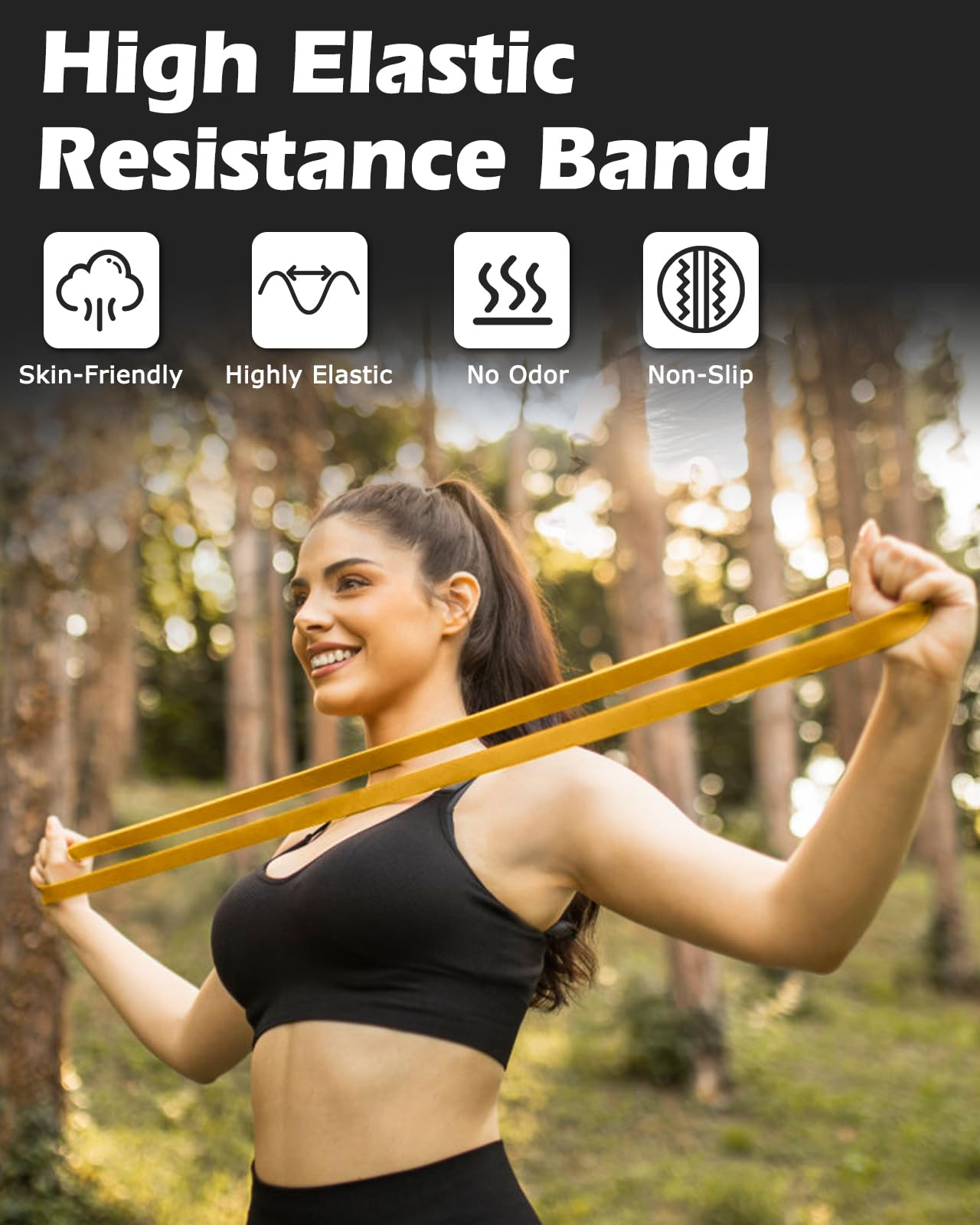 Zacro Resistance Bands 30-50 LBS Heavy-Duty Pull Up Exercise Bands for Advanced Strength Training, Full Body Workouts, Muscle Development, Men & Women Home Fitness Gym Equipment