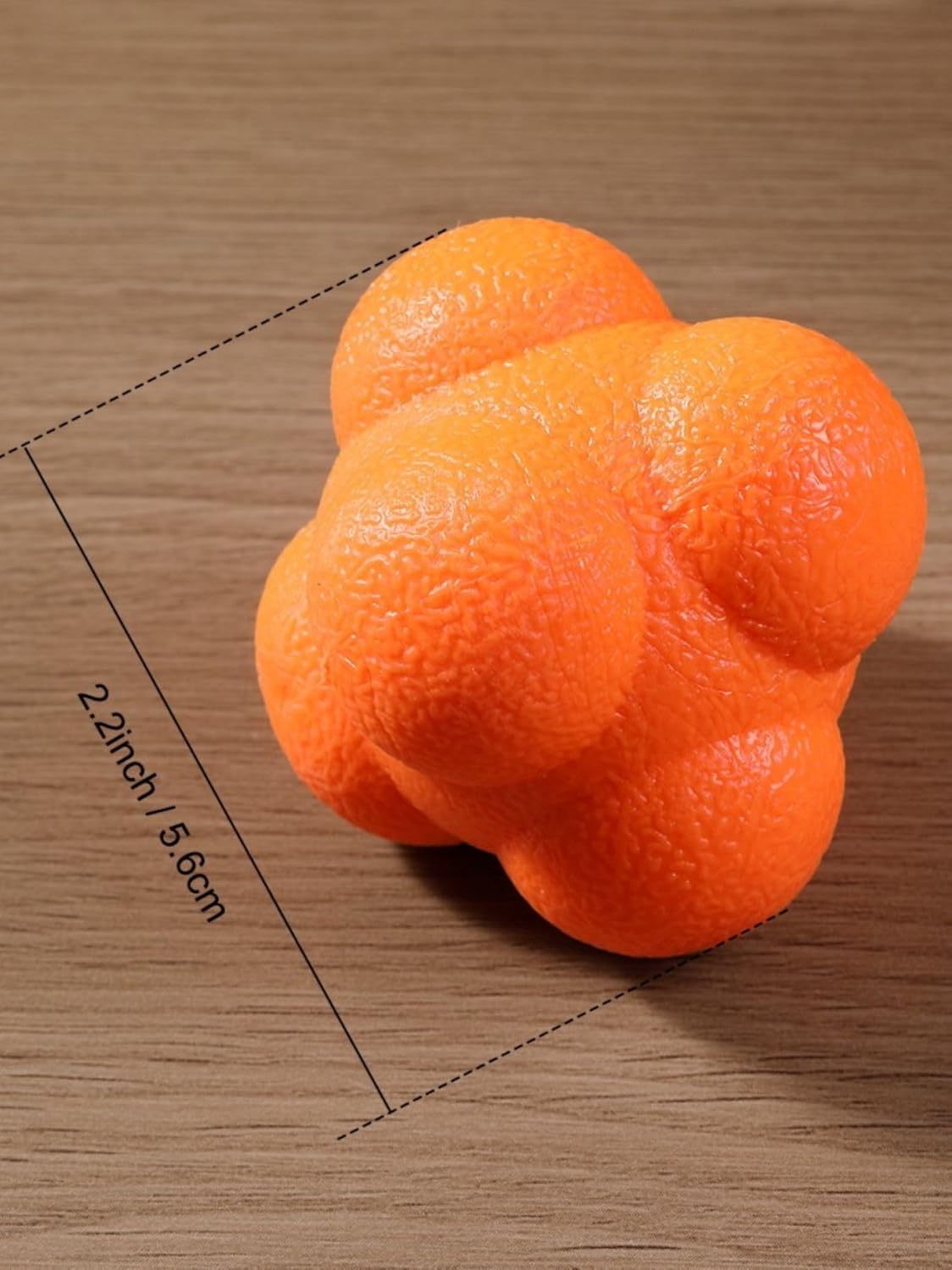 2.2inch/5.5 cm Reaction Ball for Reflex Training, Hand-Eye Coordination and Multi-Motor Exercises, Orange