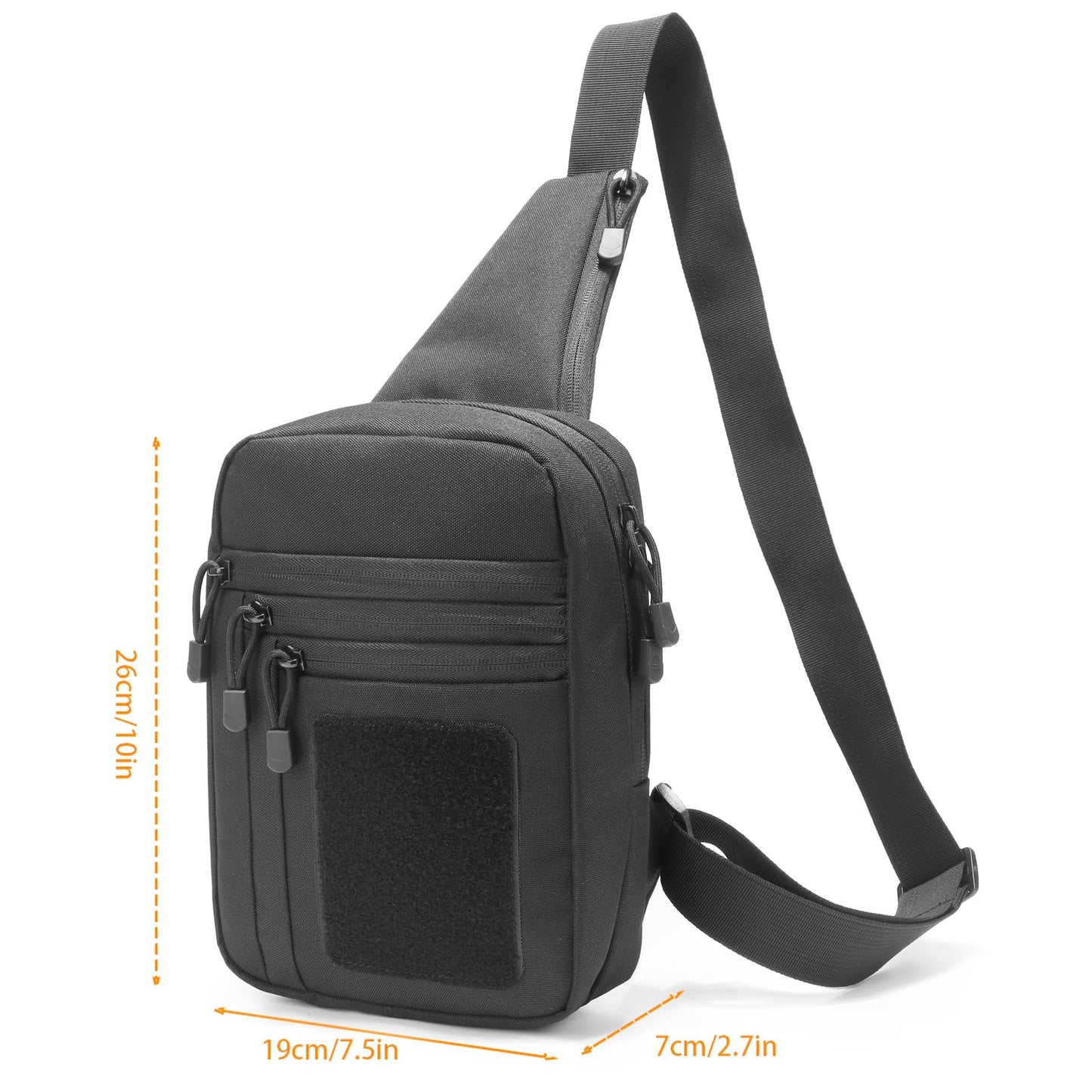 GAZJYUSP Small tactical concealed carry shoulder sling bag for men women Concealed carry crossbody bag with holster Personal pocket(Black)