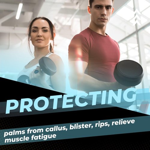 Datehole Silicone Weight Lifting Grips Pads – Palm Protector Gloves for Men & Women – Ergonomic Anti-Slip Thin Grip Pads for Deadlifts, Pull-Ups, Gym Training (Black)