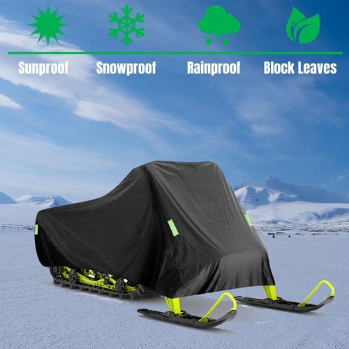 NIGOOLATA Snowmobile Cover Universal Fits Snowmobiles 115" L x 51" W x 48" H