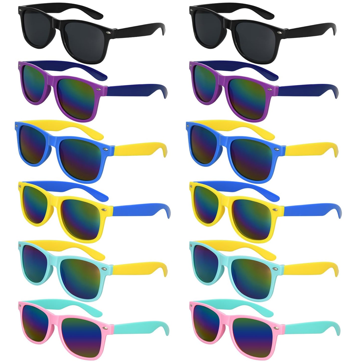 Mdvora 12pcs Kids Sunglasses Set, Toddler Sunglasses, for Outdoor(12pcs)