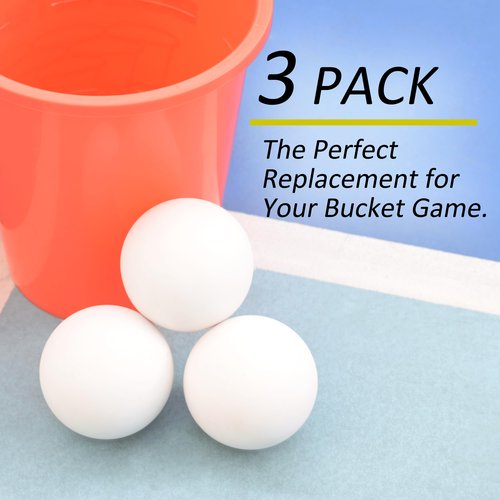 Viminston Bucket Toss Replacement Balls 3 Pack for Outdoor Yard Game (Pong Balls)