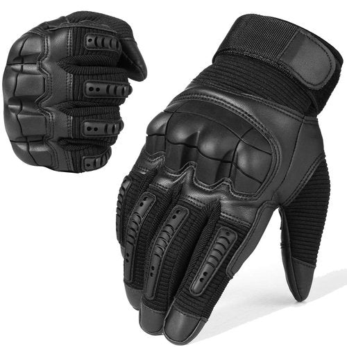WTACTFUL Touch Screen Tactical Gloves for Men Airsoft Paintball Gear Motorcycle MTB Bike Cycling Cross-Country Motorbike ATV Hunting Hiking Riding Driving Work Outdoor Full Finger Gloves M Black