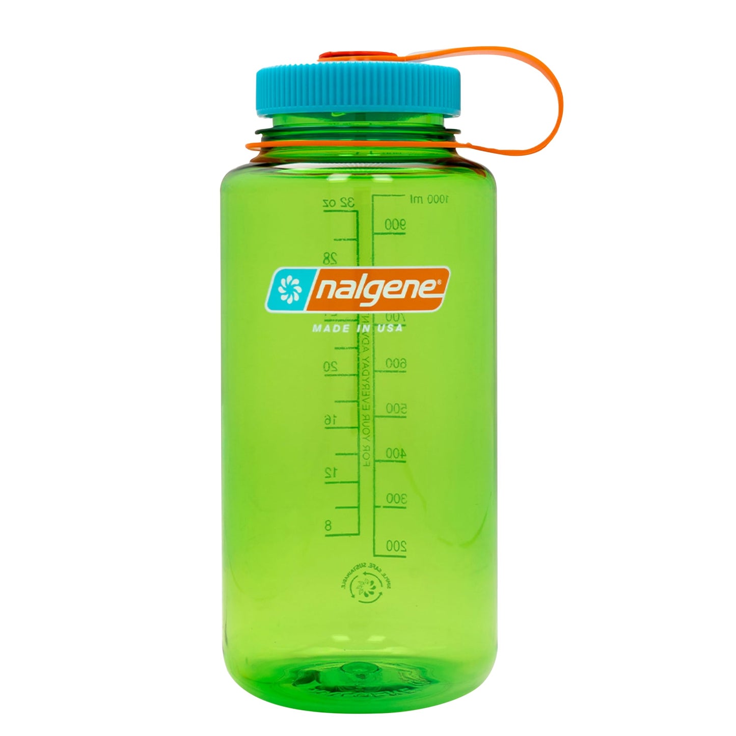 Nalgene Leak Proof Tritan BPA-Free Water Bottle - 32 oz Wide Mouth - Made in the USA for Outdoor Use & Daily Hydration (Pear) (Pack of 6)
