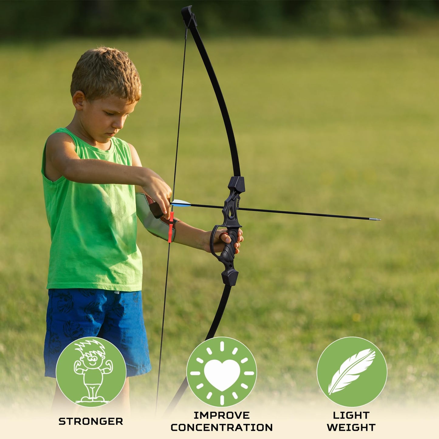 40" Bow and Arrow Set for Teens,Ambidextrous Adult Archery Bow Set with 7 Arrows,Beginner Recurve Bow Gift for Outdoor Backyard Game