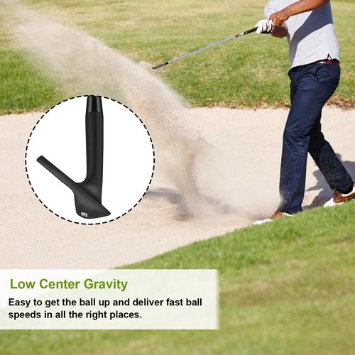 MAZEL Forged Golf Wedges for Men & Women - Golf Gap Wedge, Sand Wedge,Lob Wedge,Escape Bunkers and Quickly Cuts Strokes Around The Green,High Loft Golf Club Wedge (Black 60 Degree Wedge)