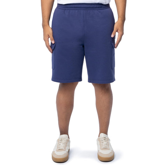 Fruit of the Loom Men’s Fleece Cargo Shorts, Deep Cobalt, Large