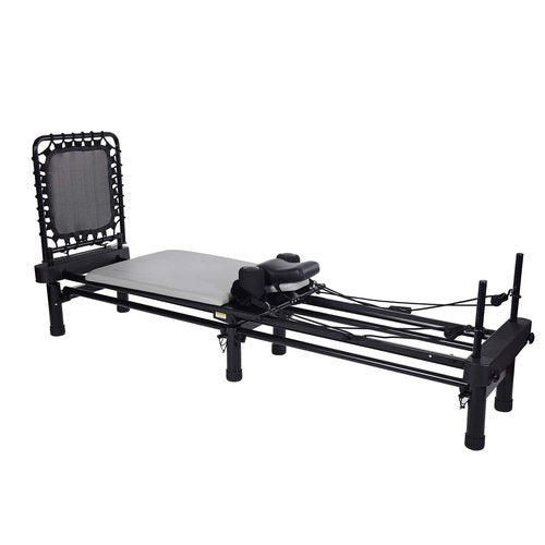 AeroPilates Reformer Home Workout Equipment, Pilates Machine w/Resistance, Gray