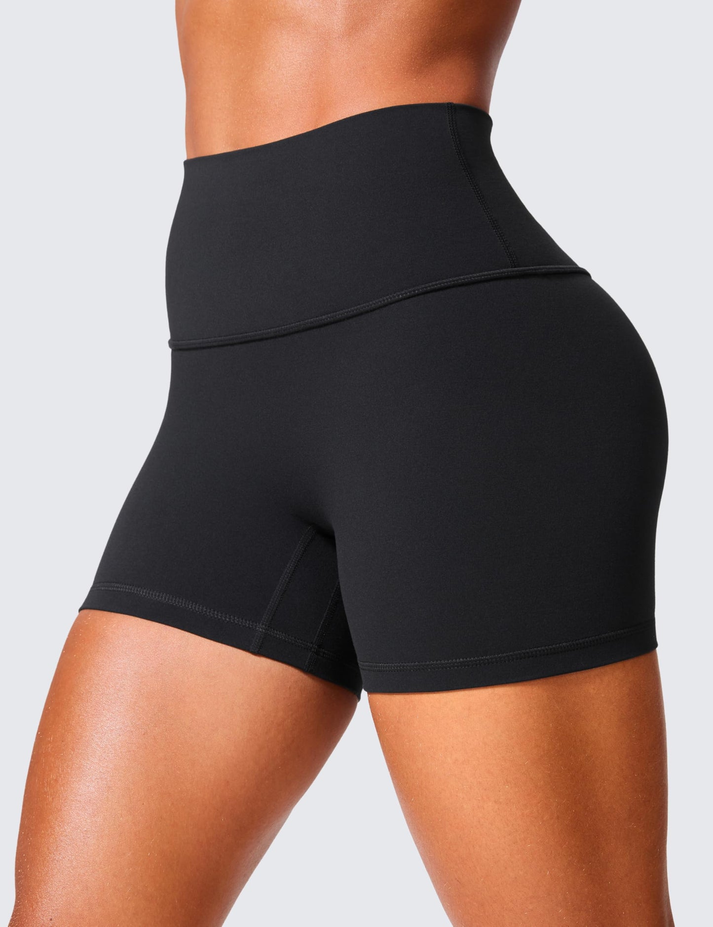 CRZ YOGA Secretsculpt Biker Shorts 4" Black Medium