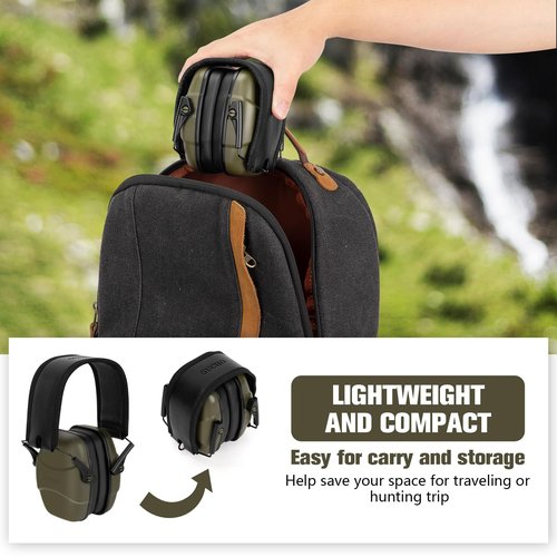 GUCHO 34 dB NRR Noise Reduction Safety Shooting Ear Muffs,Hearing Protection Ear Muffs,Shooting Range Ear Protection for Hunting Mowing