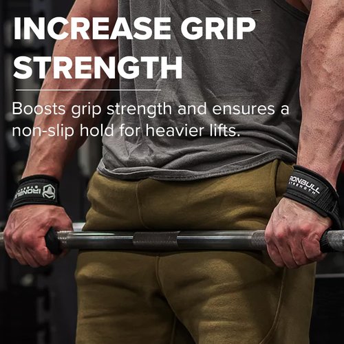 Lifting Wrist Straps for Weightlifting (1 Pair) – Padded Lifting Straps for Deadlifts, Powerlifting, Strength Training & Bodybuilding – Gym Straps for Men & Women (Black V2)