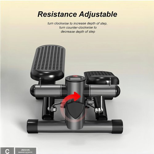 Maicifi Steppers for Exercise at Home, Stair Stepper with Resistance Bands, Under Desk Elliptical 300 lbs Weight Capacity, Ellipse Leg Exerciser with LCD Monitor