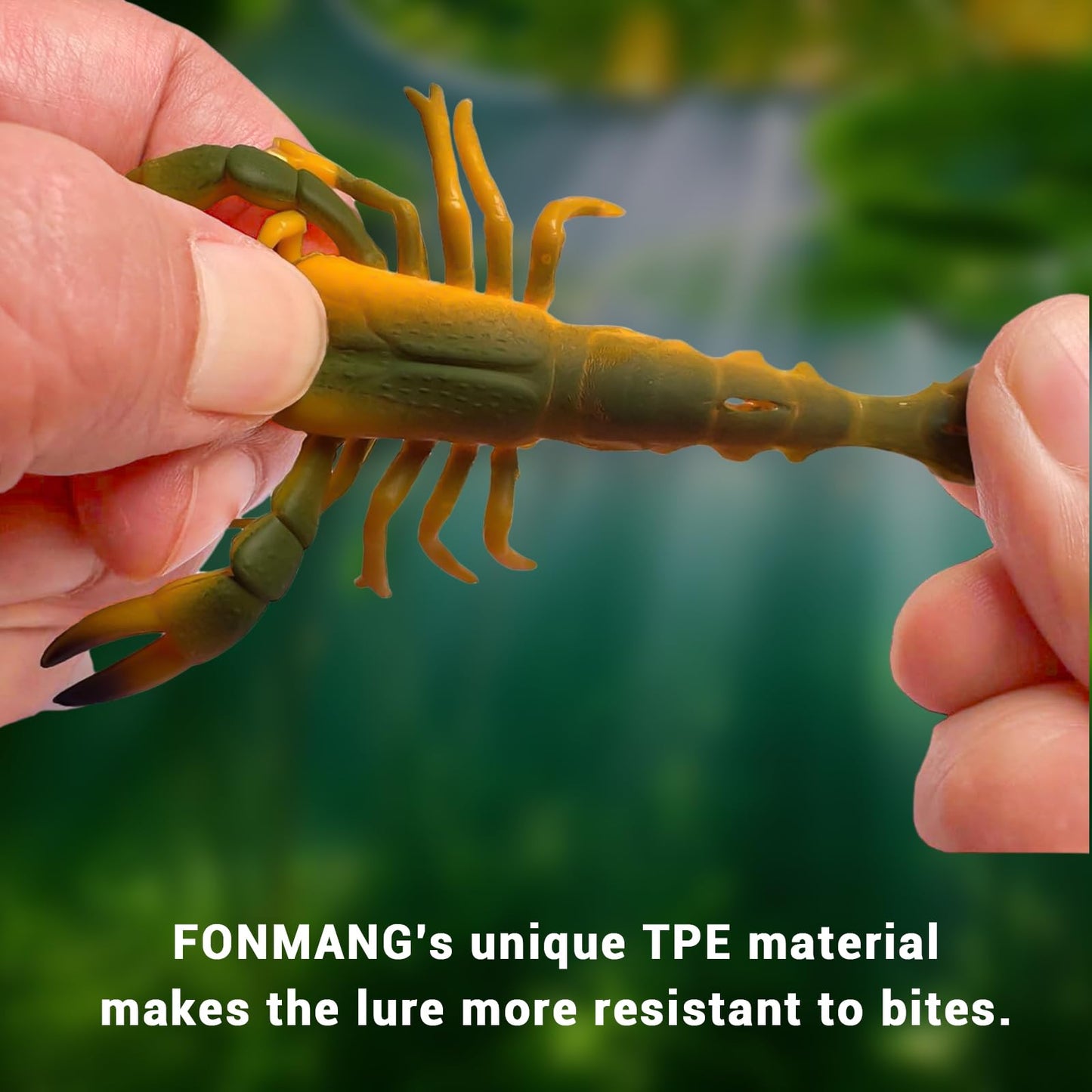 FONMANG Crayfish Lure, Realistic Creature Bait, Soft Plastic Bass Fishing Lures, Crawfish Bait for Bass Lures Freshwater, Weedless Fishing Lures for Bottom Fishing