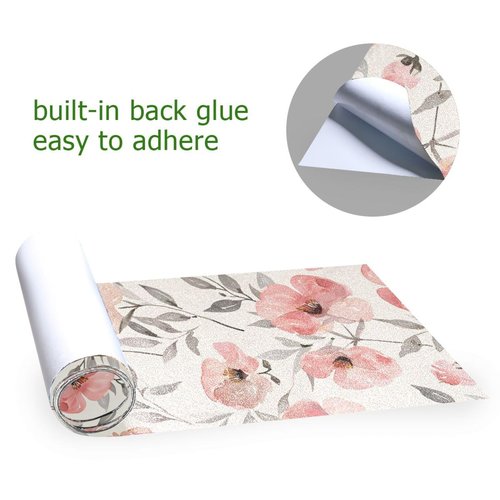 Bolaz Skateboard Grip Tape Sheet Design Deck Longboard Griptape Pastel Pink Flower Non Slip Tape Waterproof Sandpaper Scooter 33" x 9"