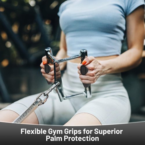 Gym Grips Weight Lifting Grips Dumbbell Grips Deadlift Grips Pull Up Grips Workout Gloves Fingerless Gym Pads Anti Slip Hand Grips Resistance Bands Muscle Trainer