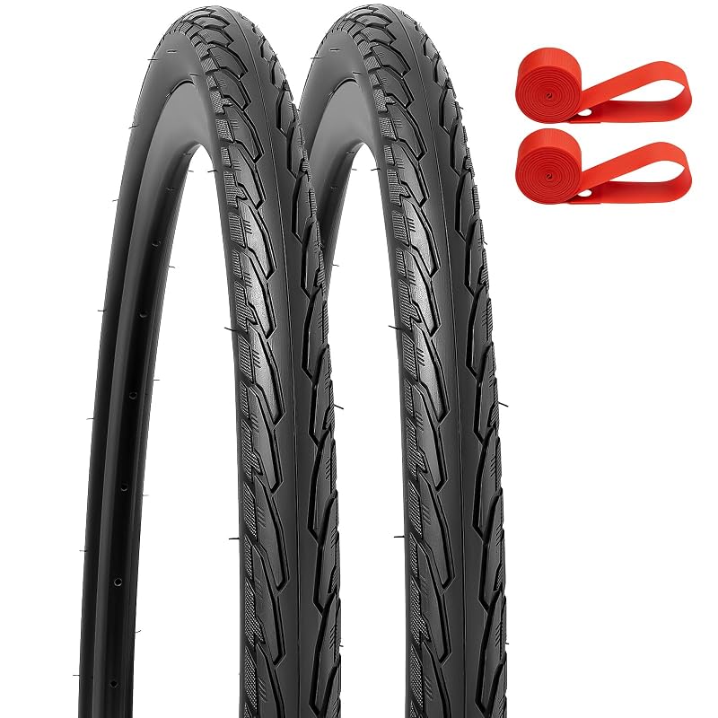 YunSCM 2-Pack 29" Road Bike Tires 29x1.75 – Black (Variation: Black02) 700x44C-46C