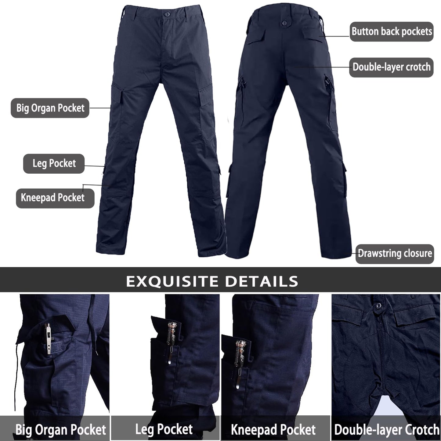 ACU Tactical Military Uniform Set Camo Combat Jacket Pants Suit Outdoor Hunting Paintball Airsoft Apparel for Men Blue S