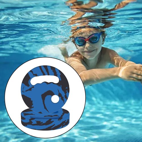 KiBcsLic Water Exercise Discs EVA Foam Swimming Board Pool Resistance for Workouts, Blue Black