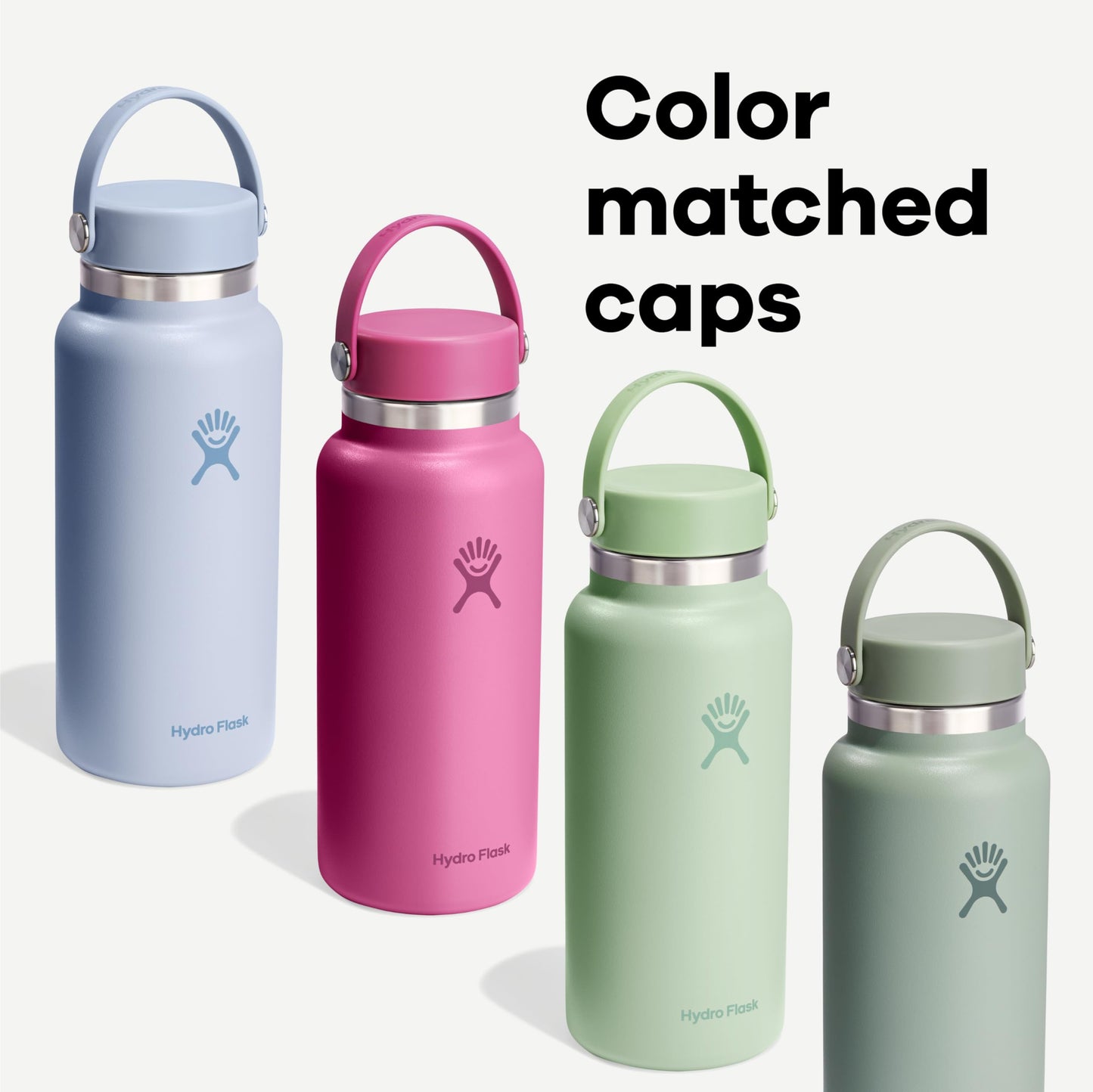 Hydro Flask Water Bottle - Insulated Stainless Steel - Wide Mouth Flex Lid, Non Spill, Leakproof and Refillable in 40 Oz Sandpiper