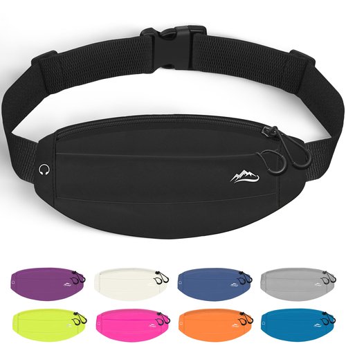 UPTARD Running Fanny Pack Whole Bag Reflective, Running belt for Women &Men,Sweatproof Phone Holder Workout, Running Waist Pack(black)