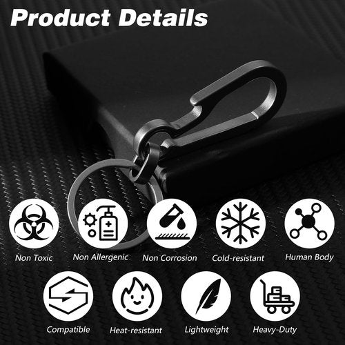 Titanium Carabiner Keychain Clip Bottle Opener Keychain, Quick Release Keychain Heavy Duty Key Carabiner for Men and Women Hiking Camping.