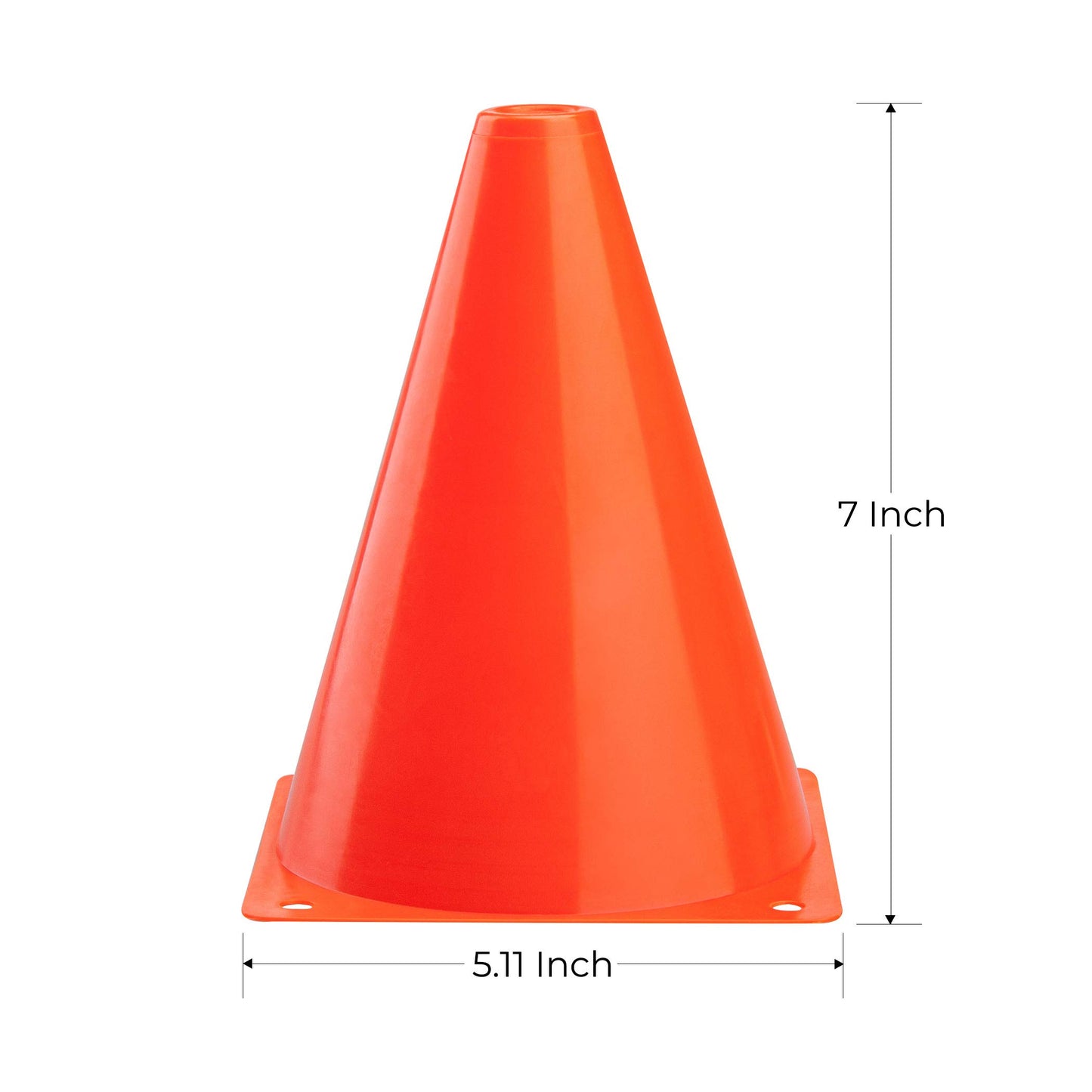 CARTMAN 7 Inch 24 Pack Sports Cones, Agility Field Marker Cones, Plastic Traffic Training Cones for Outdoor Activity & Festive Events