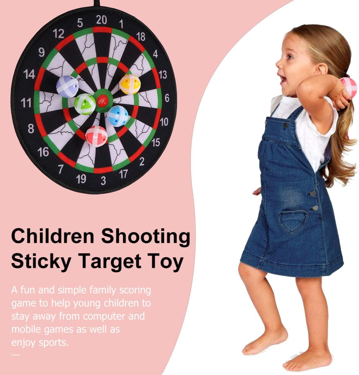1set Delicate Round Cloth Dart Board Toy Kit Parent-boy Girl Interactive Sticky Soft for Indoor Fun Lightweight and Portable for Boys and Girls and Adults