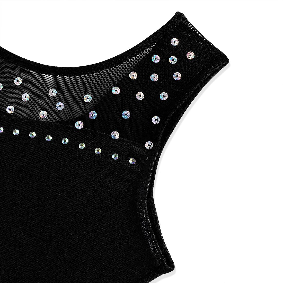 XiaoMoSha Leotards for Girls Gymnastics with Shorts, Print Biketards Dance Outfits for Kids (Black,140 7-8Y)