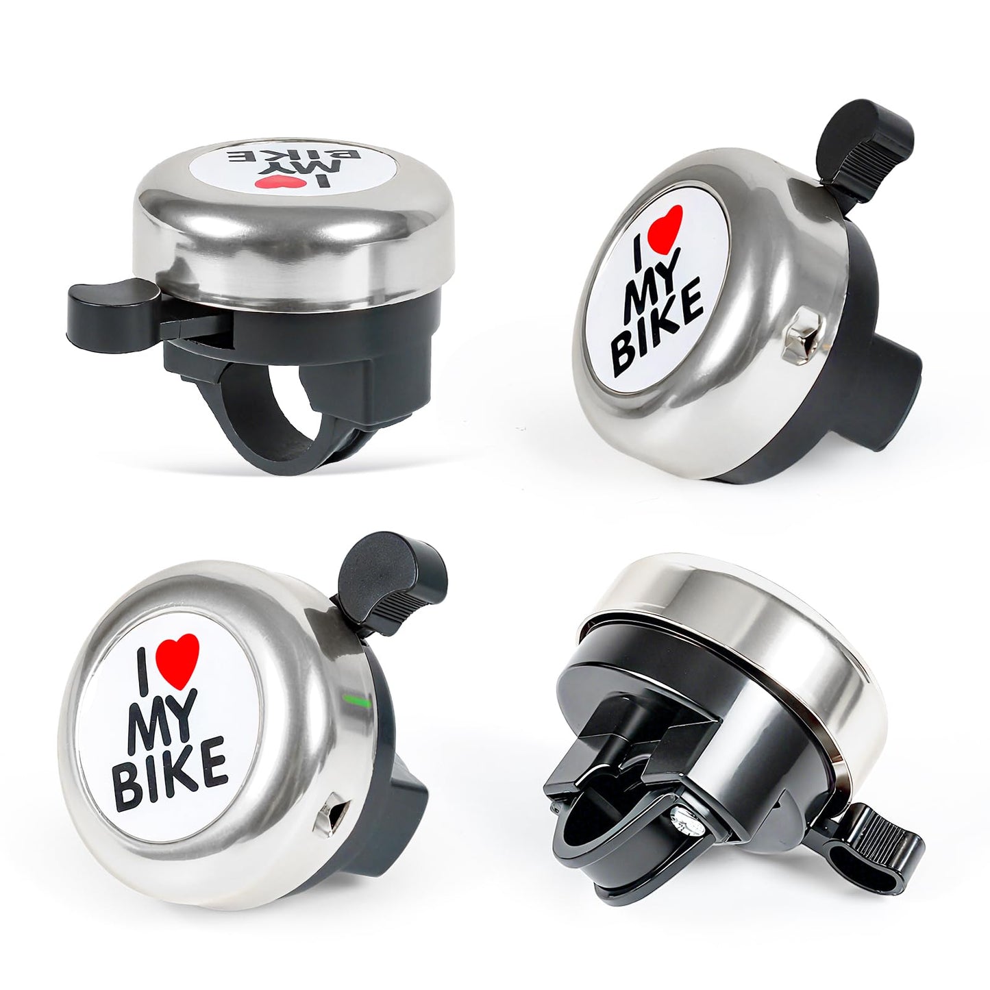 Bike Bell, Classic Nostalgic Bell, Loud Sound, Bicycle Accessories, Kids Bike Bell and Balance Car Bell, Adult Bicycle Bell,Black,and Silver...