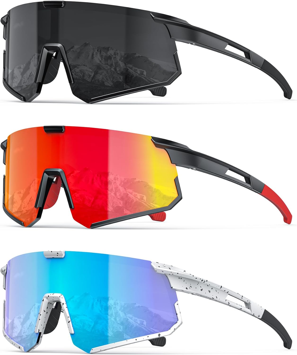 KALIYADI Polarized-Sunglasses Men Running-Sunglasses: Mens Polarized Sports Sunglasses Womens Cycling Driving Fishing