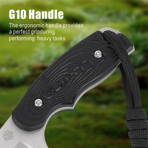 REAT Fixed Blade Knife with Kydex Sheath, 5" 14C28N Steel Blade with Full Tang Desgin,Ergonomic G10 Handle, Mini Neck Knife for Camping,Hunting,Outdoor