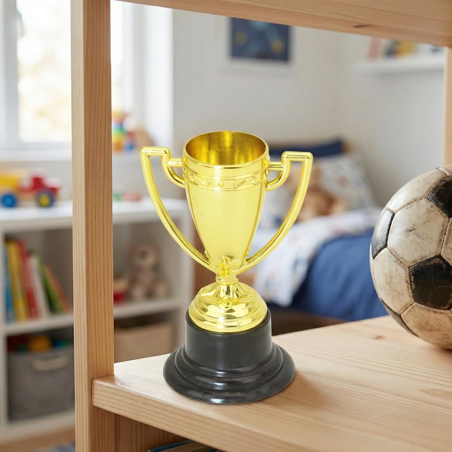 NIIIYTYB Mini Trophy Cups - Small Gold Trophies for Kids - Party Award Trophies for Sports Tournaments, Competitions, and Parties (Pack of 3)