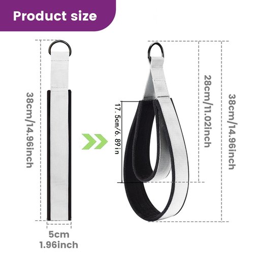 YueShengYCHUANG 2Pcs Pilates Straps with D Rings for Home Gym Use