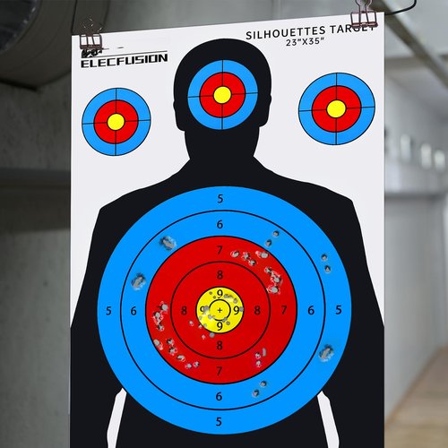 Silhouette Shooting Targets, 25 Pack 23X35 inch Paper Targets for Shooting Range, Suitable for Rifles, Pistols, Airsoft Guns, BB Guns