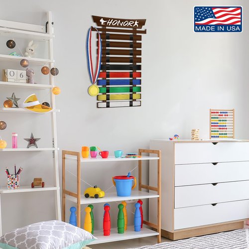 SD FACTORY 12 Belts Karate Belt Display Rack with Stickers Wall Mounted Taekwondo Belt Display No Assembly Required BJJ Kids and Adults Hanging Stands (12)
