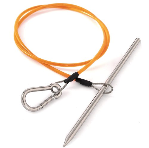 Pacific Reef Spearfishing Stringer w/Carabiner ||| Fish Holder for Scuba Diving and Freediving Quick Spearguns with Stainless Steel Cable Heavy Duty Kayak Fishing Big Game Clip Large Weight Belt Kit