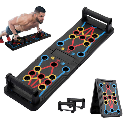 15-in-1 Foldable PushUp Stands Board Fitness,Workout Equipment for Home Gym, Men & Women Adjustable Pushup Board for Chest, Abs, Arms & Core Training,Portable Push-Up Board for Full Body Exercise