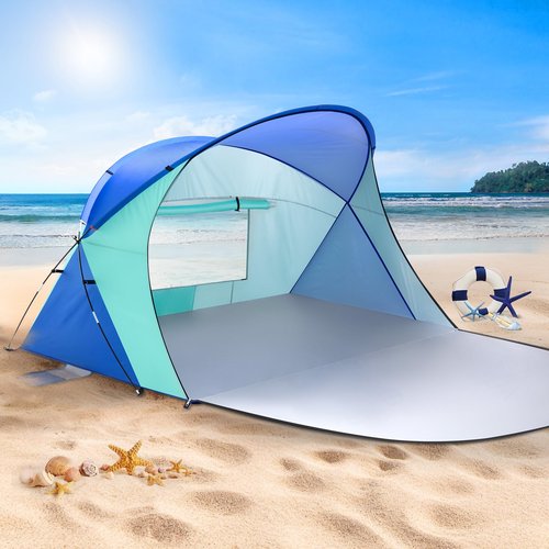 VXVGER Beach Tent Sun Shelter for 2 People, UV Protection Sunshade Portable Outdoor Canopy for Family Camping Traveling