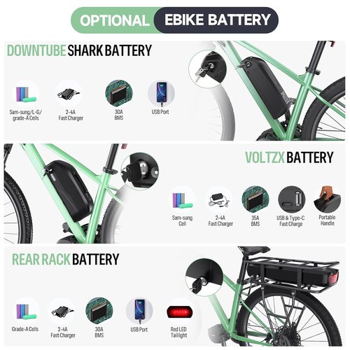 BAFANG 48V 500W Front Hub Motor - Ebike Conversion Kit for 20"/26"/700C(29er Compatible) Front Wheel Electric Bike Conversion kit with Battery& Display Options | Hub Motor Kit for Mountain/City Bikes