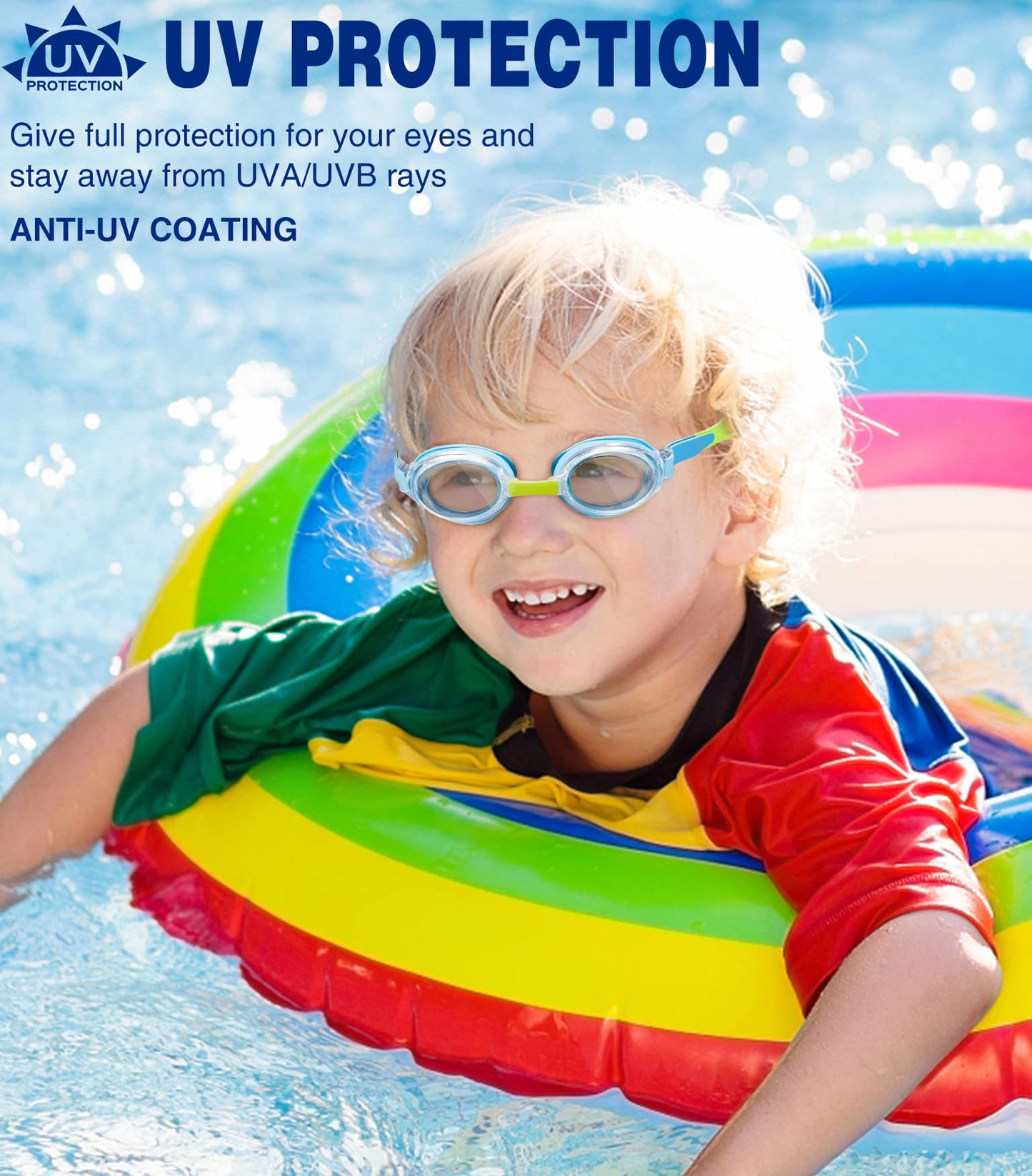 Aegend Kids Swim Goggles (2 Pack) No Leaking Waterproof Swimming Goggles