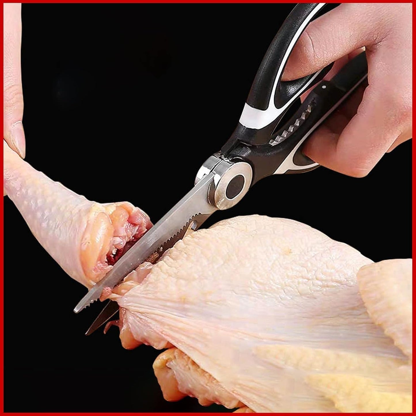 Kitchen Scissors, Stainless Steel Scissors All Purpose Heavy Duty for Food Dishwasher Safe, Kitchen Shears for Kitchen Meat Chicken Fish Poultry Herb Bread