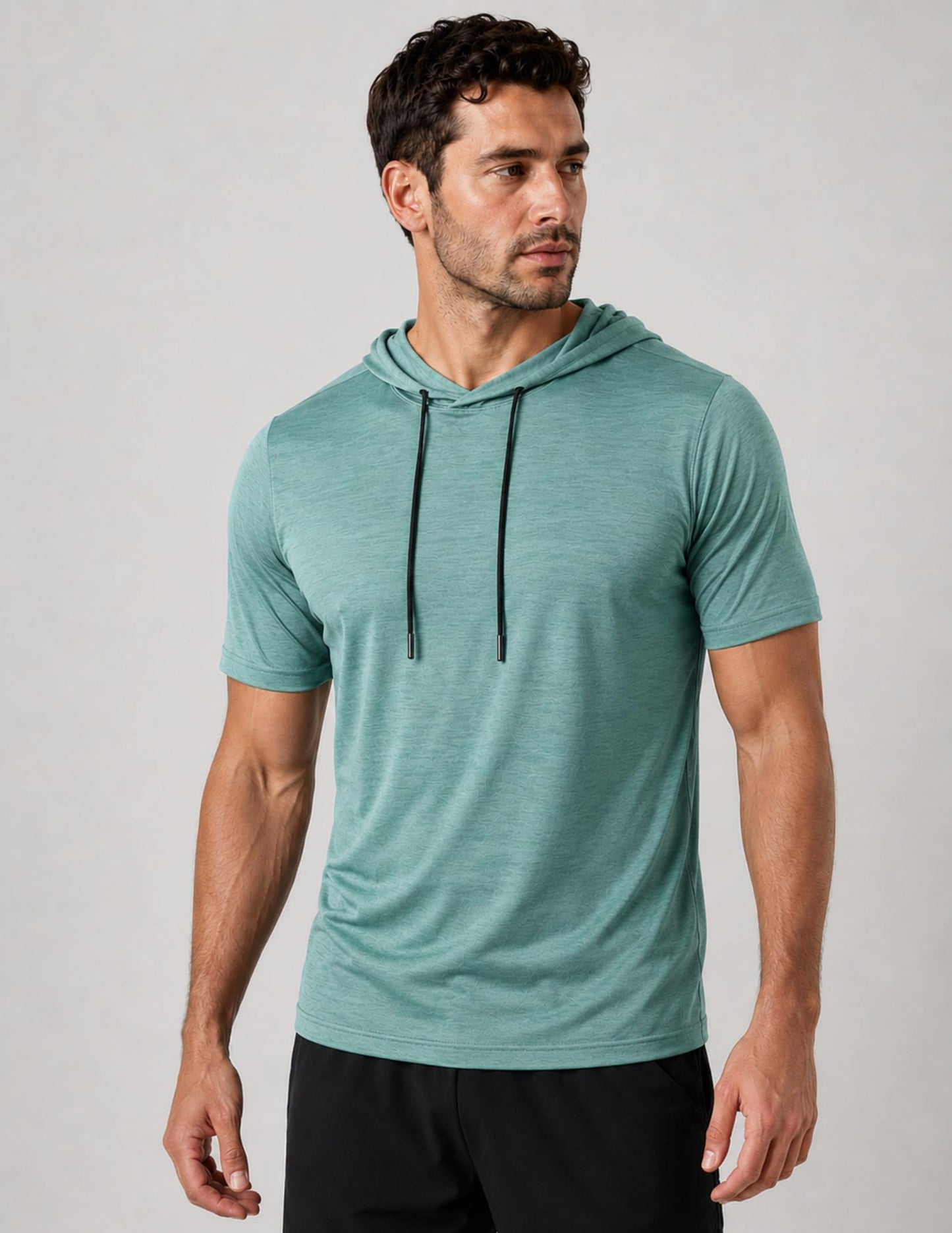 Liberty Pro 3 Pack: Men's Lightweight Short Sleeve Workout Hoodies, Athletic Dry Fit Hooded T Shirts for Gym Running (Set 2, 3X-Large)